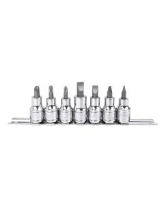 Genius Tools 7 Piece 1/2" Dr. Slotted & Phillips Bit Socket Set - BS-407P