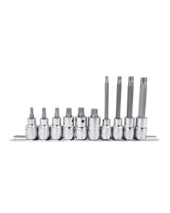 Genius Tools 10 Piece 1/2" Dr. Triple Square Bit Socket Set - BS-410M