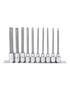 Genius Tools 10 Piece 1/2" Dr. Tamperproof Star Bit Socket Set - BS-410TC