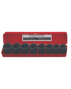 CM-608M 8Pc 3/4" Dr. CrMo Metric Impact Socket Set 26-38mm