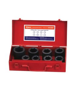 Genius Tools 8 Piece 1" Dr. SAE Impact Socket Set (CR-Mo) - CM-808S