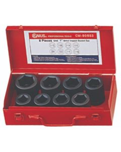 CM Tools 8Pc SAE Impact Socket Set 1" Dr CrMo - CM-808S3
