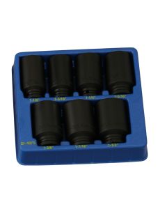 Genius Tools 7 Piece 1/2" Dr. SAE Deep Impact Socket Set (CR-Mo) - DI-407S