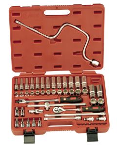 Genius Tools 54 Piece 3/8" Dr. Metric Hand Socket & Hex Bit Socket Set - EU-354M