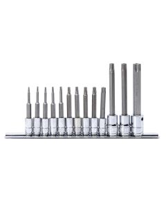 Genius Tools 13-Piece Tamperproof Star Bit Socket Set, HSS, BS-2313TA