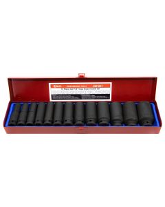 Genius Tools 13pc 1/2" SAE Deep Impact Socket Set CR-Mo CD-413S