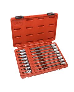 Genius Tools 16pc Metric Wobble Hex Bit Set 3/8" Dr Steel BS-316WHX