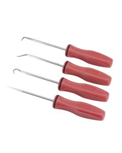 Genius Tools 4pc Miniature Pick Set, Durable Steel, PK-AHP4