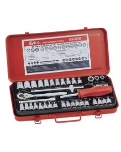 Genius Tools 37 Piece 1/4" Dr. SAE Hand Socket Set - GS-237S