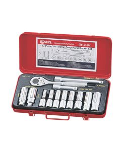 Genius Tools 13 Piece 3/8" Dr. Metric Deep Hand Socket Set - GS-313M