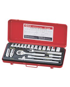 Genius Tools 20 Piece 3/8" Dr. Metric Hand Socket Set - GS-320M