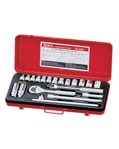 Genius Tools 20 Piece 3/8" Dr. SAE Hand Socket Set - GS-320S