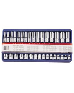 Genius Tools 32 Piece 3/8” Dr. Metric Hand Socket Set - GS-332M