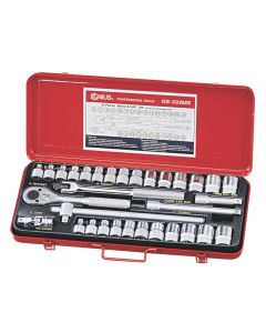 Genius Tools 32 Piece 3/8" Dr. Metric & SAE Hand Socket Set - GS-332MS