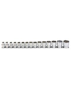 GS-415M2 15Pc Metric Socket Set 1/2" Dr, Durable Precision Fit