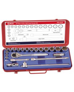 Genius Tools 22 Piece 1/2" Dr. SAE Hand Socket Set - GS-422S