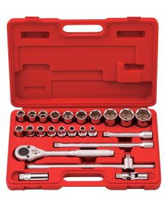Genius Tools 24 Piece 1/2" Dr. SAE Hand Socket Set - GS-424S