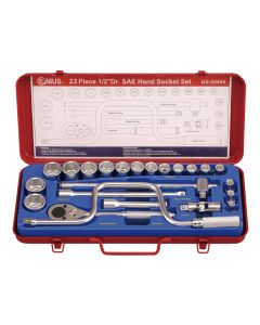 Genius Tools 23 Piece 1/2" Dr. SAE Hand Socket Set - GS-424S4