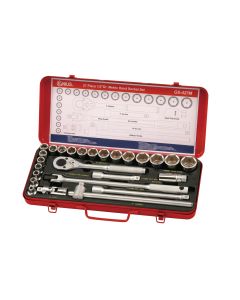 Genius Tools 27 Piece 1/2" Dr. Metric Hand Socket Set - GS-427M