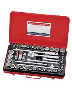 Genius Tools 46 Piece 1/2" Dr. Metric & SAE Hand Socket Set - GS-446MS