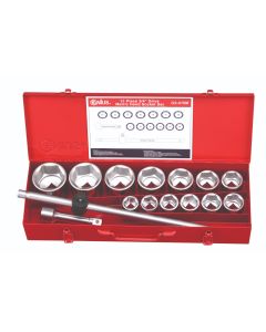 GS Tools 15Pc 3/4" Dr. Metric Socket Set w/ T-Handle - GS-615M1