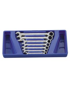 Genius Tools 7 Piece Metric Combination Ratcheting Wrench Set - GW-7607M