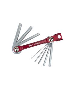 Genius Tools 8pc SAE Folding Hex Key Set, HSS, Pro-Grade, SKU#12345
