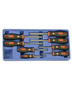 Genius Tools 8 Piece Metric Wobble Hex Screwdriver Set - HR-578MW