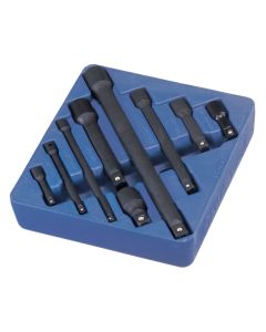 Genius Tools 9 Piece 1/4", 3/8" & 1/2" Dr. Impact Extension Bar Set - IE-2349