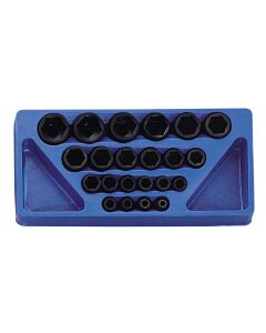 Genius Tools 22 Piece 1/2" Dr. SAE Impact Socket Set (CR-Mo) - IS-422S