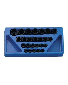 Genius Tools 25 Piece 1/2" Dr. Metric Impact Socket Set (CR-Mo) - IS-425M