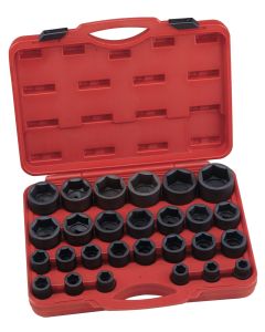 Genius Tools 27 Piece 3/4" Dr. SAE Impact Socket Set (CR-Mo) - IS-627S