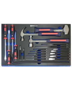 MV-022 22Pc Punch, Chisel & Hammer Set - EVA Foam Tray, Durable Tools
