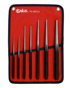 PrecisionPro 7Pc Long Taper Punch Set, Steel, Ergonomic Grip - PC-567LU