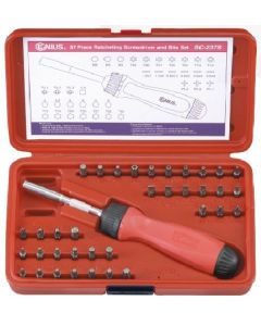 SC Tools 37Pc SAE Ratcheting Screwdriver & Bit Set, Ergonomic - SC-237S