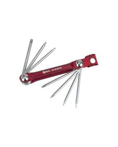 Genius Tools 7pc Folding Tamperproof Star Key Set, HSS, ANSI Certified