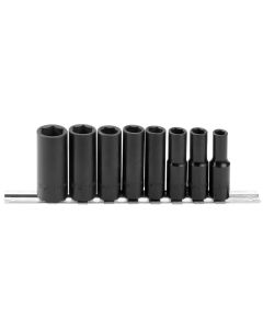 TD Tools 8Pc 3/8" Dr. Metric Deep Impact Socket Set Crv - TD-308M1