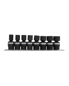 Genius Tools 8 Piece 1/2" Dr. SAE Swivel Impact Socket Set - TG-408S