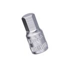 Genius Tools Hex Head Hand Socket 10mm Size 1/4 Inch Drive Durable Chrome Finish - 232810
