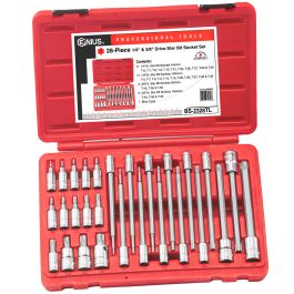 Genius Tools 28pc Star Bit Socket Set 1/4