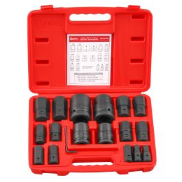 Genius Tools 18pc SAE Hex Bit Socket Set 3/4