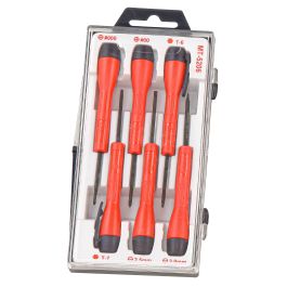 Genius Tools 6pc Micro-Tech Screwdriver Set, HSS, Pro-Grade, MT-5206