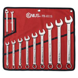 Genius Tools 11 Piece SAE Combination Wrench Set (Mirror Finish) - PR-011S