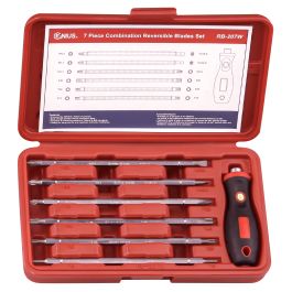 Genius Tools 7pc Reversible Blade Set, HSS, Durable, RB-207W