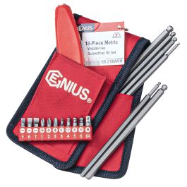 Genius Tools 18pc Metric Wobble Hex Bit Set, HSS, SB-218MWH