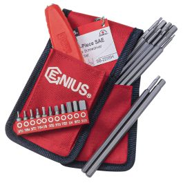 Genius Tools 23pc SAE Hex Bit Set, HSS, Pro Grade, SB-223SH