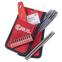 Genius Tools 25pc Star Bit Set, HSS, Pro Grade, SB-225TO