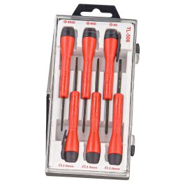 Genius Tools 6pc Micro-Tech Screwdriver Set, HSS, Pro-Grade TL-506