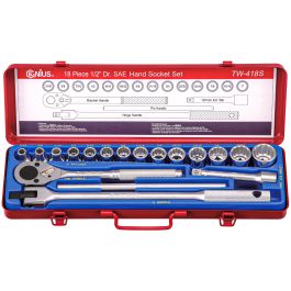 Genius Tools 18pc SAE Socket Set 1/2