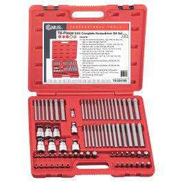Genius Tools 78pc SAE Screwdriver Bit Set, HSS, Pro-Grade TX-23478S